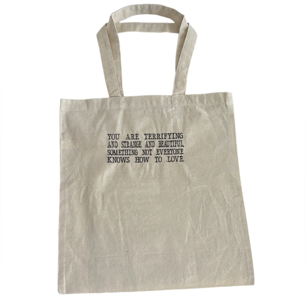 Poetry Themed Canvas Tote Bag